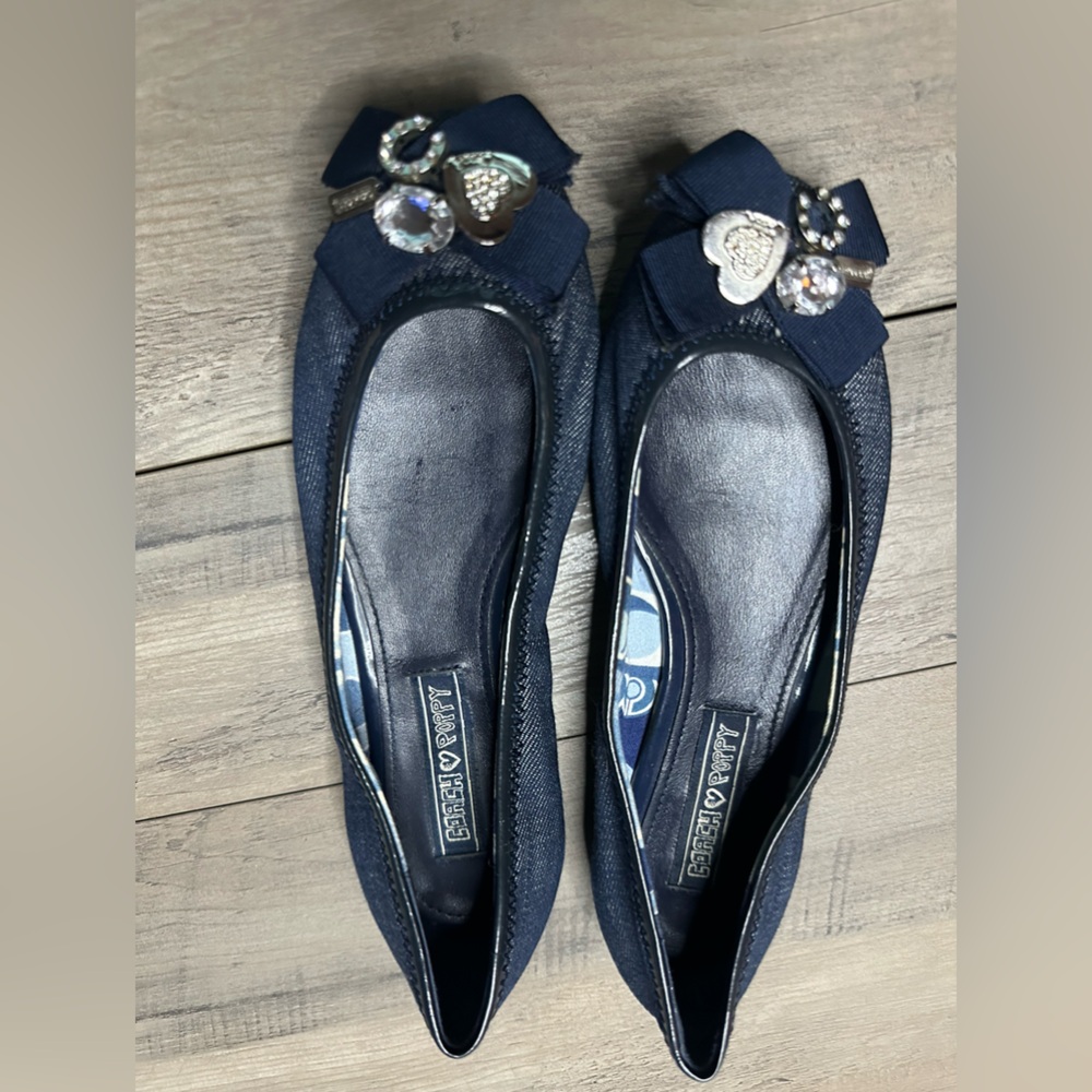Coach poppy caper flats